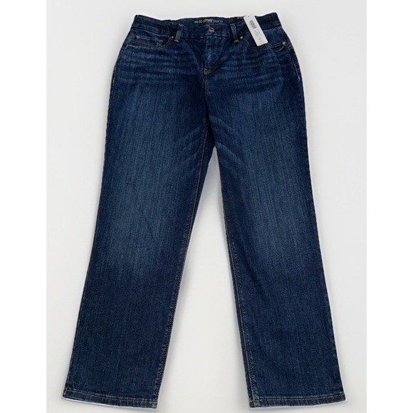 Chico's Denim - NWT Chicos The So Lifting Crop Cropped Jeans Sz 4 Chicos 0‎ Dark Wash New $89